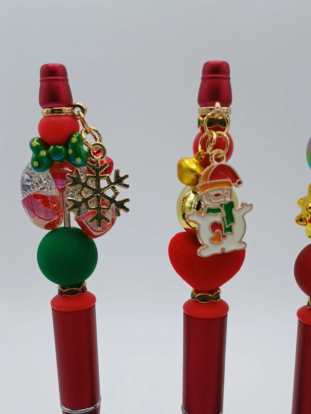 Holiday Red Beaded Charm Pen